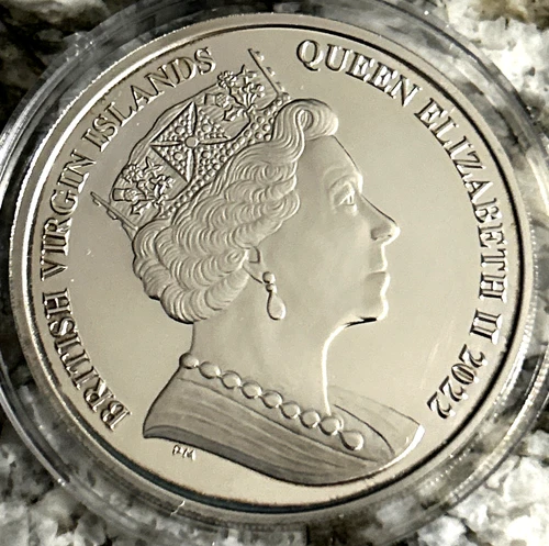 2022 PEGASUS 1 oz Silver Coin 5 Privy British Virgin Islands BU