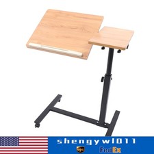 Laptop Desk Angle, Height Adjustable Rolling Cart Over Bed Hospital Table Stand