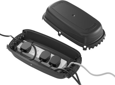 D-Line Weatherproof Electrical Box, Outdoor Extension Socket Box, IP54, 2x Entry