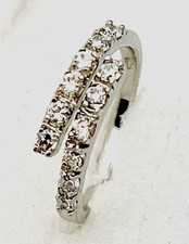 Sterling Silver 925 12 Prong Set Round CZ Ring Size 7