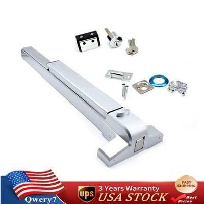 Door Push Bar Panic Exit Device with Lock Commercial Emergency Door Hardware New