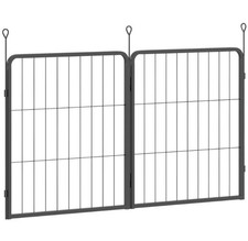 Image of PawHut 2 Piece Expansion Pack Dog Pen for Small Dogs, 60cm Tall, Black