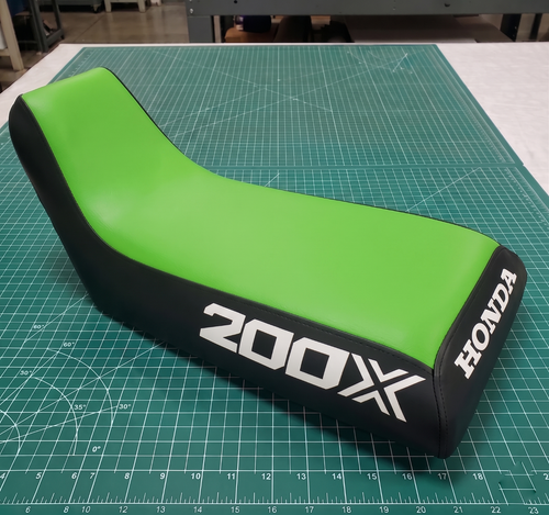 Honda ATC 200X Seat Cover 1986 To 1987 Models Lime Green Black Vinyl Seat Cover - 第 1/1 張圖片