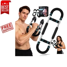 Multifunctional Arm & Chest Strength Trainer, 40-100lbs Adjustable Resistance