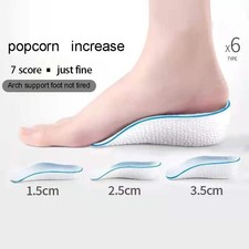Height Increase Insoles Men Women Invisible Heel Lift Taller Shoe Inserts 2 pads