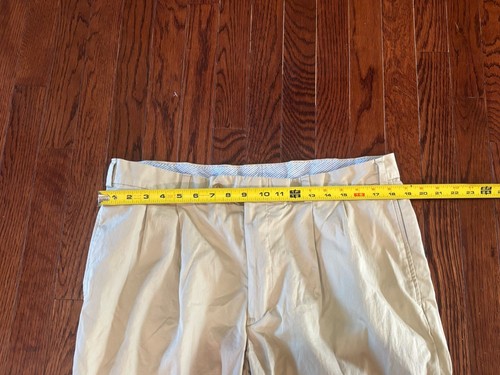 Bills Khakis Pants Mens 38x31 M2P Beige Pleated Made USA Lightweight - Picture 5 of 8