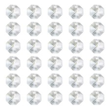 30Pack K9 Crystal Octagon Beads 1 Hole Pendants 14mm Mix Color