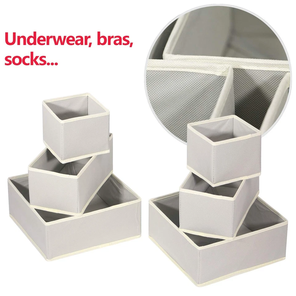 Foldable Cloth Storage Box Closet Dresser Drawer Organizer Fabric Baskets Bin... - Image 4 of 4