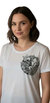 Basics Infinity  Women T-Shirt , mit Textilfolienmotiv ''MYSTIC 3, XXL, R- Kragen