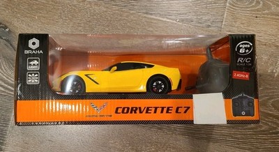BRAHA Corvette C7 Yellow R/C Scale.1:24 *NEW IN BOX* 
