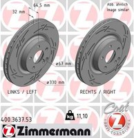 2X Bremsscheibe Black Z Zimmermann 400.3637.53 FüR GLK Mercedes CLS Klasse X204