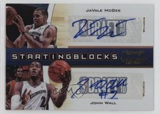 2010-11 Playoff Contenders Patches Gold 17/49 JaVale McGee John Wall #9 Auto 3t8