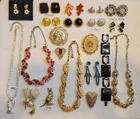 Vintage Estate Mixed Costume Jewelry Some Signed. Monet, Trifari. SAC, Karu Arke