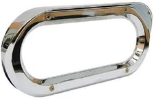 Chromed Plastic Light Bezel - Oblong