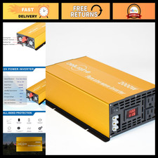 2000W Pure Sine Wave Inverter 12V DC to 110V 120V AC Power Converter, High Effic