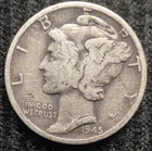 1945-D  Mercury Dime 90% Silver