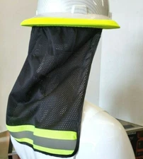 2 PC. FX SAFETY HARD HAT NECK SHIELD HELMET SUN SHADE HI VIS REFLECTIVE STRIPE