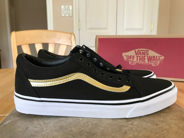 vans old skool black gold