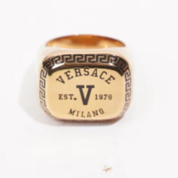 アクセサリー vintage Versace gold ring #8.5 Versace Greca Goldtone Ring | Saks Fifth Avenue