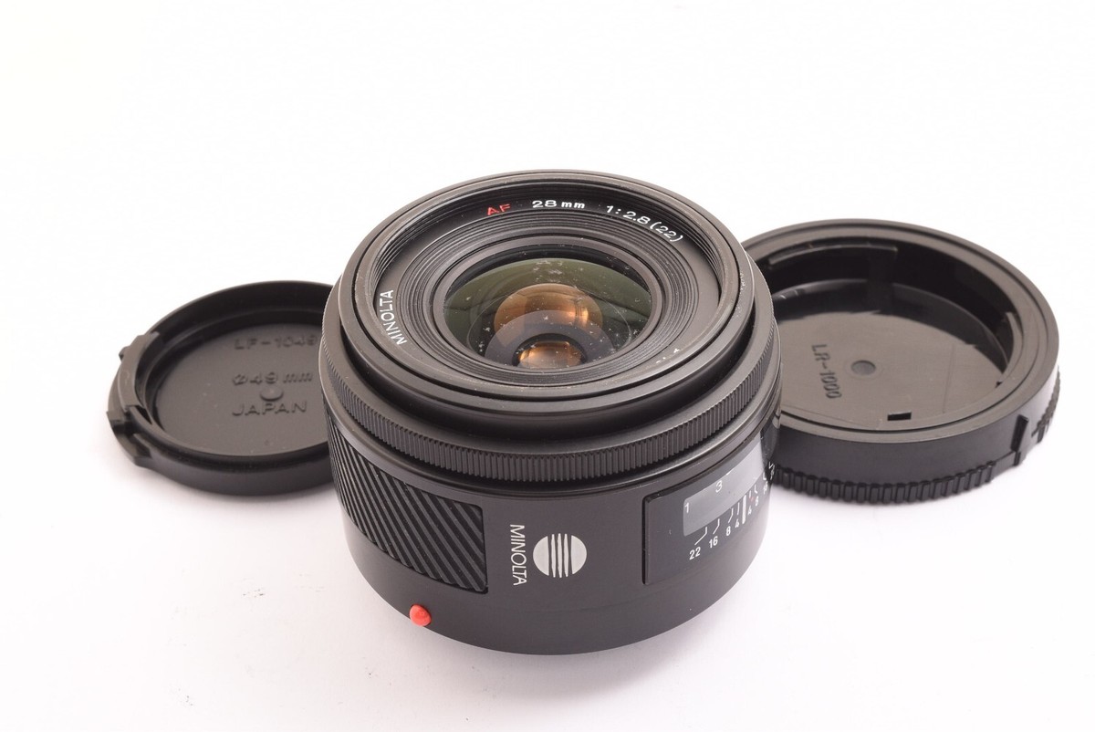 MINOLTA AF 28mm F2.8単焦点レンズ 49mmフロントキャップ付 MINOLTA AF 28mm f2.8 49mm Lens Japan #20102008 kjm 164-78-5 250513