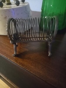 Antique Victorian Spring Coil Letter Holder K Diamond Cast Iron Estate JJ#166
