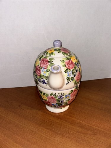 Tabletops Unlimited Rose Parade Tea for One Stackable Teapot - Picture 4 of 10