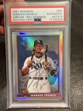 2021 Bowman 1991 Throwback Wander Franco In Person Auto IP PSA 9 Auto Silver Ink
