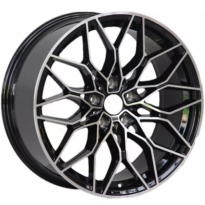 19x9.5  Wheel For BMW 5X120 Rim 1 Piece Gloss Black Machined