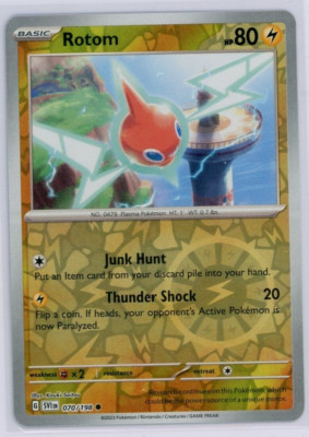 Pokemon TCG Rotom Scarlet & Violet Base Set 070/198 Reverse Holo Common