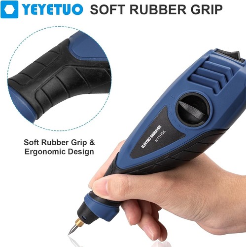 25W Engraving Pen 6 Speed Power Engraving Tool, Handheld Engraver Pen NEW - Picture 5 of 8