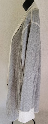 Jockey Womens Cardigan Shirt Top Blouse Size XXL 2XL 2X Large Gray White - Picture 12 of 24