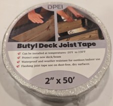 DPEI Butyl Deck Joist Tape 2" x 50' Flashing Black For Decking Brand New