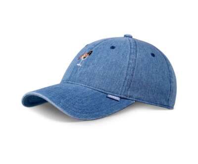 DJINNS Cap Dad Coloured Girl washed denim