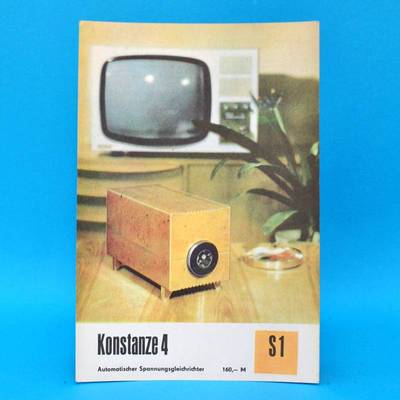 Konstanze 4 Spannungsgleichrichter DDR 1970 | Prospekt Werbung DEWAG S1 B
