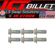 6pc Extended Length LS Flexplate Flywheel Adapter Bolts Set Kit LS1 LS3 LS2