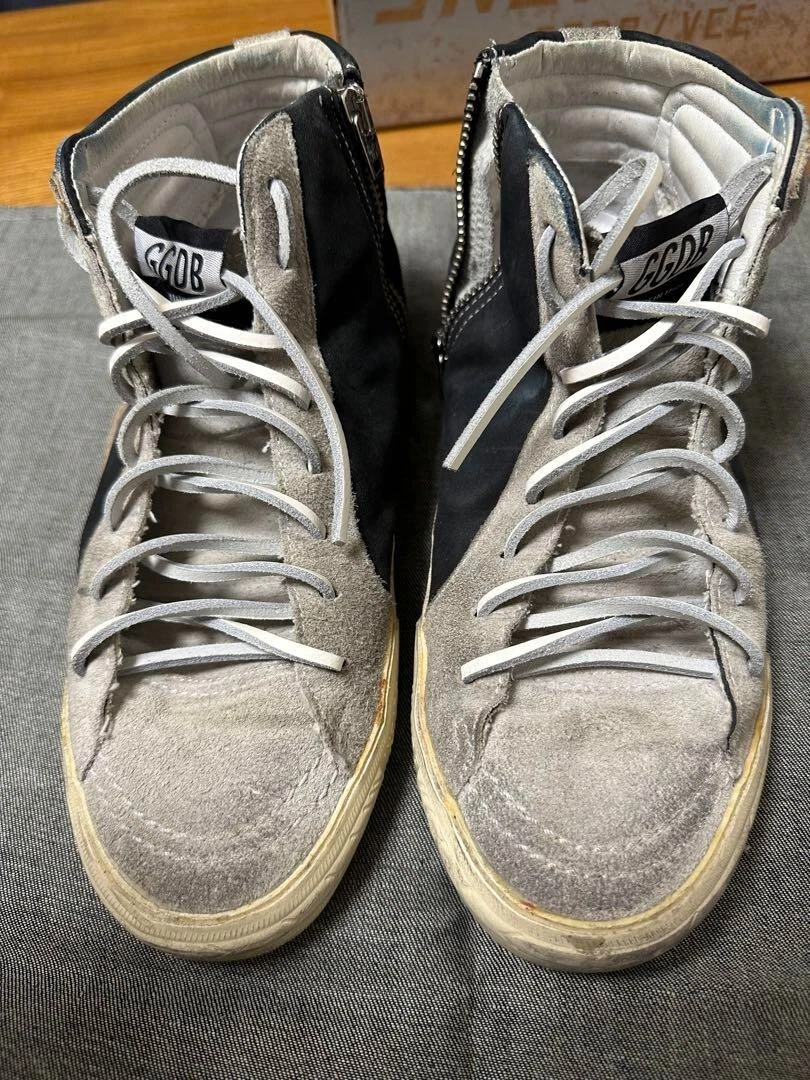 GOLDEN GOOSE Gol Goose SLIDE GGDB Sneakers alte da donna nere scamosciate EU37 US7