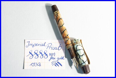 1930 Imperial Privat LEIPZIG 41 M / F Gold Feder Black & Pearl KAWECO??? FÜLLER