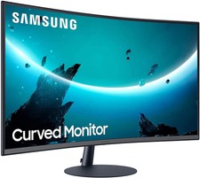 Samsung T55 27 Va Lcd Curved Monitor Dark Blue Gray For Sale Online Ebay