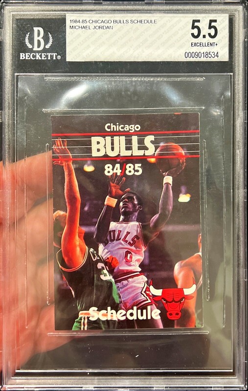 85-86 Bulls Pocket Schedule - Michael Jordan Cards