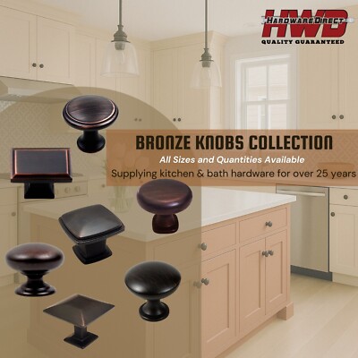 Kitchen Cabinet Knobs Cabinets Door Handle Hardware Round Oil Rubbed Bronze Drawer Knob