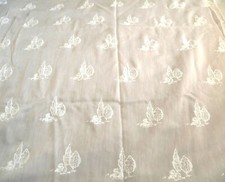NEW US DELUXE WHITE/White BATISTE Drapery Fabric 52' Wide -by the Yard From ROLL