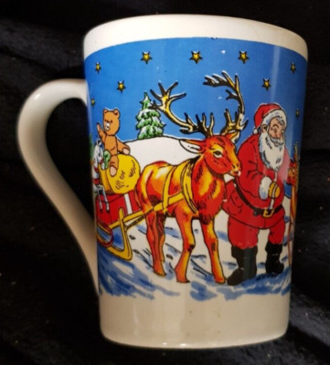 Van Well 1x Weihnachtsbecher Weihnachten Weihnachtsmann Elch H. 10 cm  bis 3 Stk
