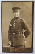 Tolles CDV Foto - Deutscher Soldat mit Bajonett - 1.WK / WW1 - um 1914/ 18 - rar
