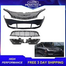 For 2015-2017 Chrysler 200 3.6L V6 Front Bumper Cover & Grille & Fog Light Cover