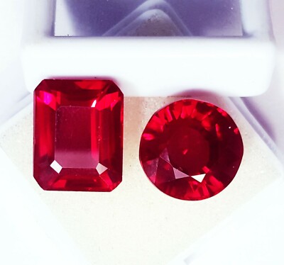 Natürliche Red Ruby Lose Edelsteine, Paar, Zertifiziert ~PR021, 8-10 Ct