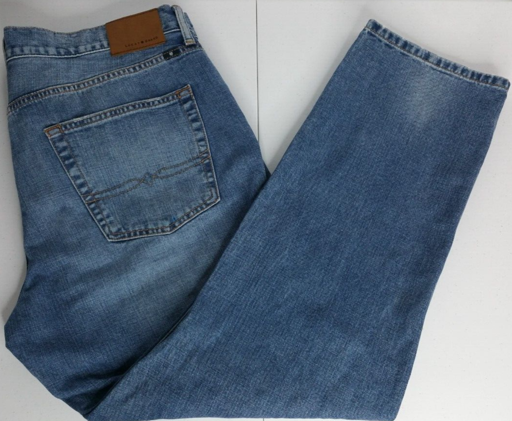 Pre-owned Men's Lucky Brand 221 Original Straight Blue Jeans Size 40 X