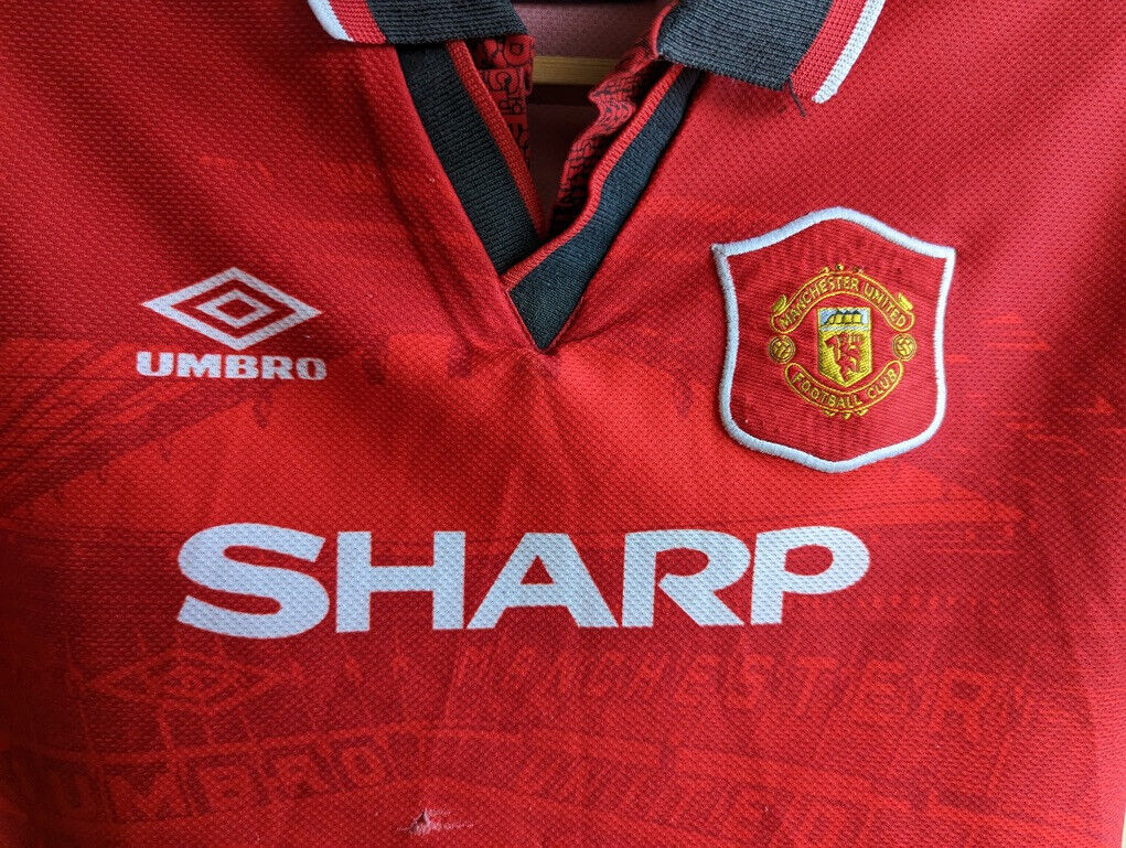 Manchester United 1994/95 Umbro Sharp Home Old Trafford Manchester United 1994/95 Umbro Sharp Home Old Trafford