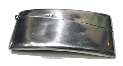 Antique Vintage 1900 England Sterling Silver Vesta Match Safe Case ...