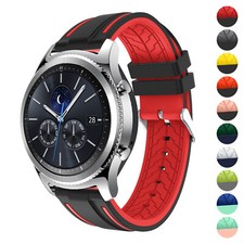 StrapsCo Rubber Watch Band Compatible with Samsung Galaxy Watch, Gear S3  Live
