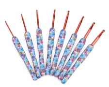 8pcs Soft Pottery Crochet Hooks Knitting Needles 2.5mm-6mm Crochet Hook Knit